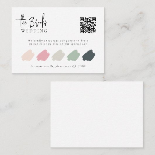 QRコーエレガントドの装結婚着コード挿入 エンクロージャーカード (正面/裏面)