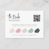 QRコーエレガントドの装結婚着コード挿入 エンクロージャーカード (正面)