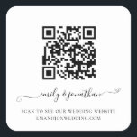 QRコーエレガントドのWebサ結婚イトのスクリプト スクエアシール<br><div class="desc">QRコーエレガントドのWebサ結婚イトのスクリプト名エレガント前のスワッシュ付きスクリプト。この文字は容易にパーソナライズされたなる。テンプレート内のサンプルURLを自分のウェブサイトの選択したページの自分のURLで変更するだけで、QRコードが自動的に生成され結婚、デザイン内のサンプルコードが更新される。</div>