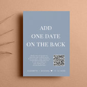 QRコーエレガントドほこりっぽいブルーウェディングレセプション 招待状