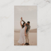 QRコーエレガントドほこりっぽい青結婚の詳細 エンクロージャーカード (裏面)