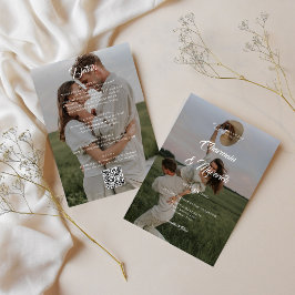 QRコーエレガントドを使用したオーバーレイ2写真結婚 招待状