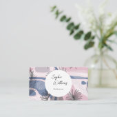 QRコーエレガントドを使用した抽象デザイン 名刺 (スタンド正面)