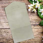 QRコーエレガントドオンラインRSVPセージ水色グリーン オールインワン招待状