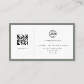 QRコーエレガントドカードソーシャルグラス名刺 名刺 (裏面)