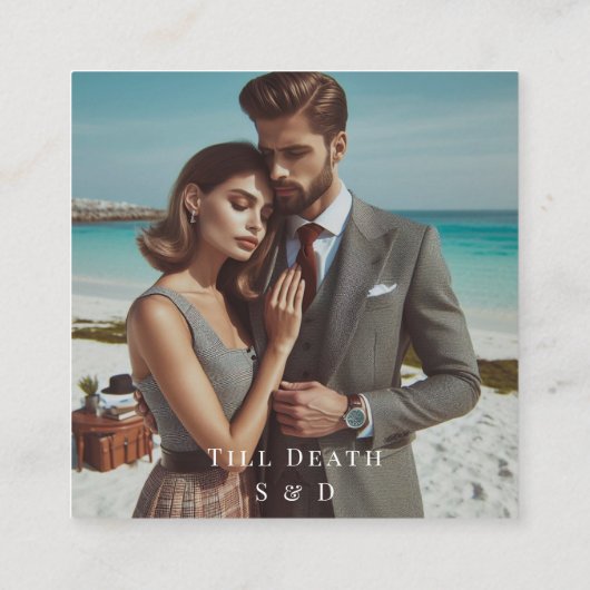 QRコーエレガントドゴシックの結婚詳細写真 エンクロージャーカード (裏面)