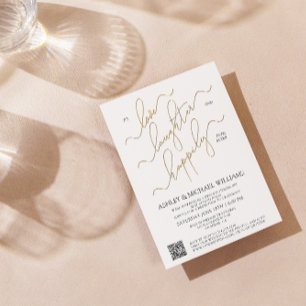 QRコーエレガントドスクリプトがパーティー後に楽しく 招待状