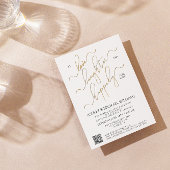 QRコーエレガントドスクリプトがパーティー後に楽しく 招待状