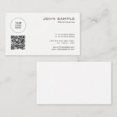 QRコーエレガントドテンプレートモダンロゴのアップロード 名刺 (正面/裏面)