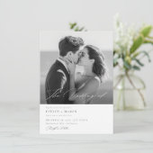 QRコーエレガントドフォト予算のスクリプ結婚ト 招待状 (スタンド正面)