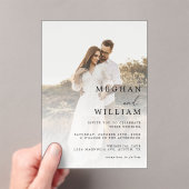 QRコーエレガントドフォト結婚ズ アクリル招待状 (インサイチュ (ポータブル))