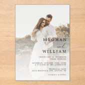 QRコーエレガントドフォト結婚ズ アクリル招待状 (正面)