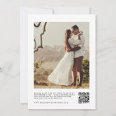 QRコーエレガントドフォト結婚ズ 招待状 (裏面)