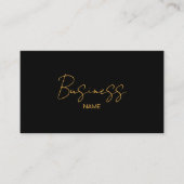 QRコーエレガントド付きブラックビジネスカード | DP7 名刺 (正面)