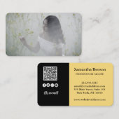 QRコーエレガントド写真モダンソーシャルメディアのアイコン 名刺 (正面/裏面)
