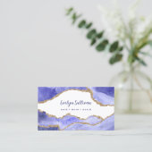 QRコーエレガントド名刺を添えたペリーウィンクル 名刺 (スタンド正面)