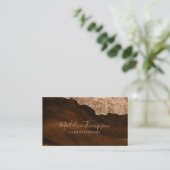 QRコーエレガントド錆金ゴールド大理石ゲートGeode 名刺 (スタンド正面)