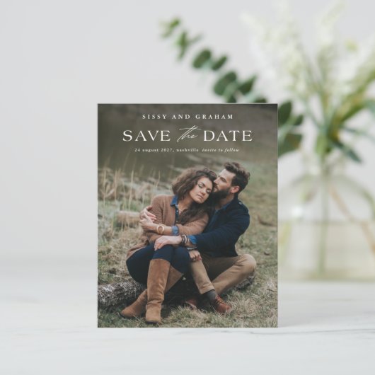 QRコーエレガントド2写真結婚式の日付を保存 (スタンド正面)