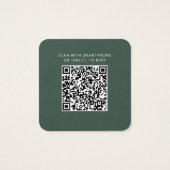 QRコーエレガントドRSVPとWebサイト結婚カード (裏面)