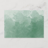 QRコーエレガントドRSVPグリーンモノグラム結婚ズ エンクロージャーカード (裏面)