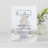 QRコーエレガントドRSVP写真テンプレート 招待状 (スタンド正面)