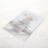 QRコーエレガントドRSVP写真テンプレート 箔招待状 (回転した状態)