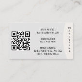 QRコーオーガニックドを使用したミニマリスト 名刺 (裏面)