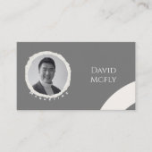 QRコーオーガニックドを使用したミニマリスト 名刺 (正面)