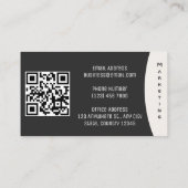 QRコーオーガニックドを使用したミニマリスト 名刺 (裏面)