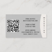 QRコーオーガニックドを使用したミニマリスト 名刺 (裏面)