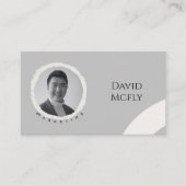 QRコーオーガニックドを使用したミニマリスト 名刺 (正面)