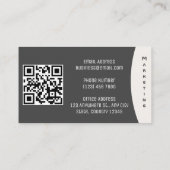 QRコーオーガニックドを使用したミニマリスト 名刺 (裏面)