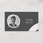 QRコーオーガニックドを使用したミニマリスト 名刺 (正面)