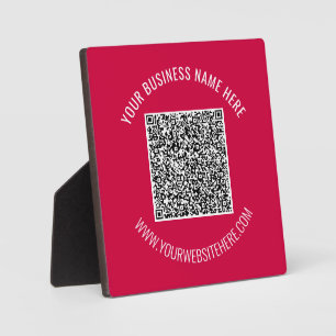 QRコーカスタムドと文字ビジネスプラークあなたの色 フォトプラーク