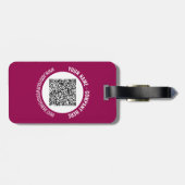 QRコーカスタムドと文字ラゲッジタグ選択カラー ラゲッジタグ (裏面横)