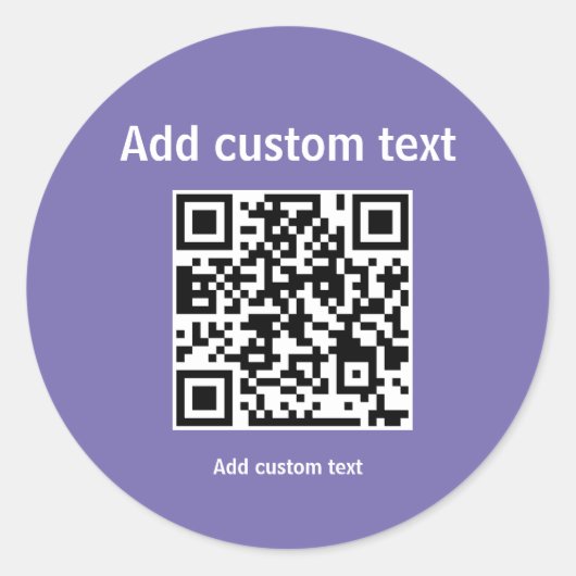 QRコーカスタムドのパーソナライズされたWebサイト ラウンドシール (正面)