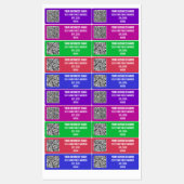 QRコーカスタムドのビジネス名アドレスの色ラベル ラベル (シート)