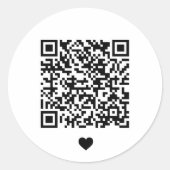 QRコーカスタムドのプロモーション ラウンドシール (正面)