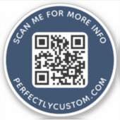 QRコーカスタムドより詳しい情報を探すダークブルー シール (正面)