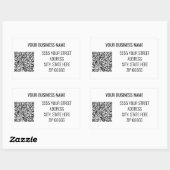 QRコーカスタムドを使用したビジネス名住所 シール (シート)