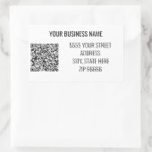 QRコーカスタムドを使用したビジネス名住所 シール (バッグ)