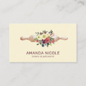 QRコーカスタムドウォーター色フローラケーキベーカリー 名刺 (正面)