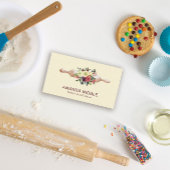 QRコーカスタムドウォーター色フローラケーキベーカリー 名刺