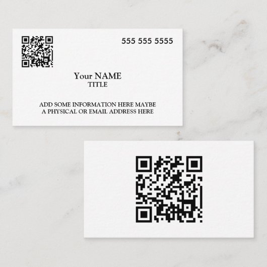 QRコーカスタムドエグゼクティブ 名刺 (正面/裏面)