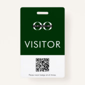 QRコーカスタムドグリーンビジター バッジ (裏面)
