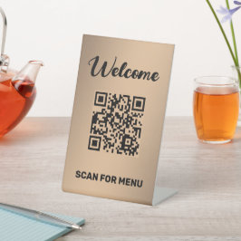 QRコーカスタムドゴールデン 台座サイン