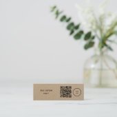 qrコーカスタムドシンプルブックマーク業務ミニ スキニー名刺 (スタンド正面)