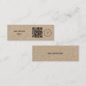 qrコーカスタムドシンプルブックマーク業務ミニ スキニー名刺 (正面/裏面)