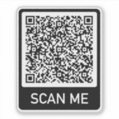 QRコーカスタムドスキャン情報ステッカーの使用パーソナライズされた方法 シール (正面)