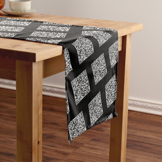 QRコーカスタムドスキャン情報テーブルランナー色の選択 ショートテーブルランナー (インサイチュ)